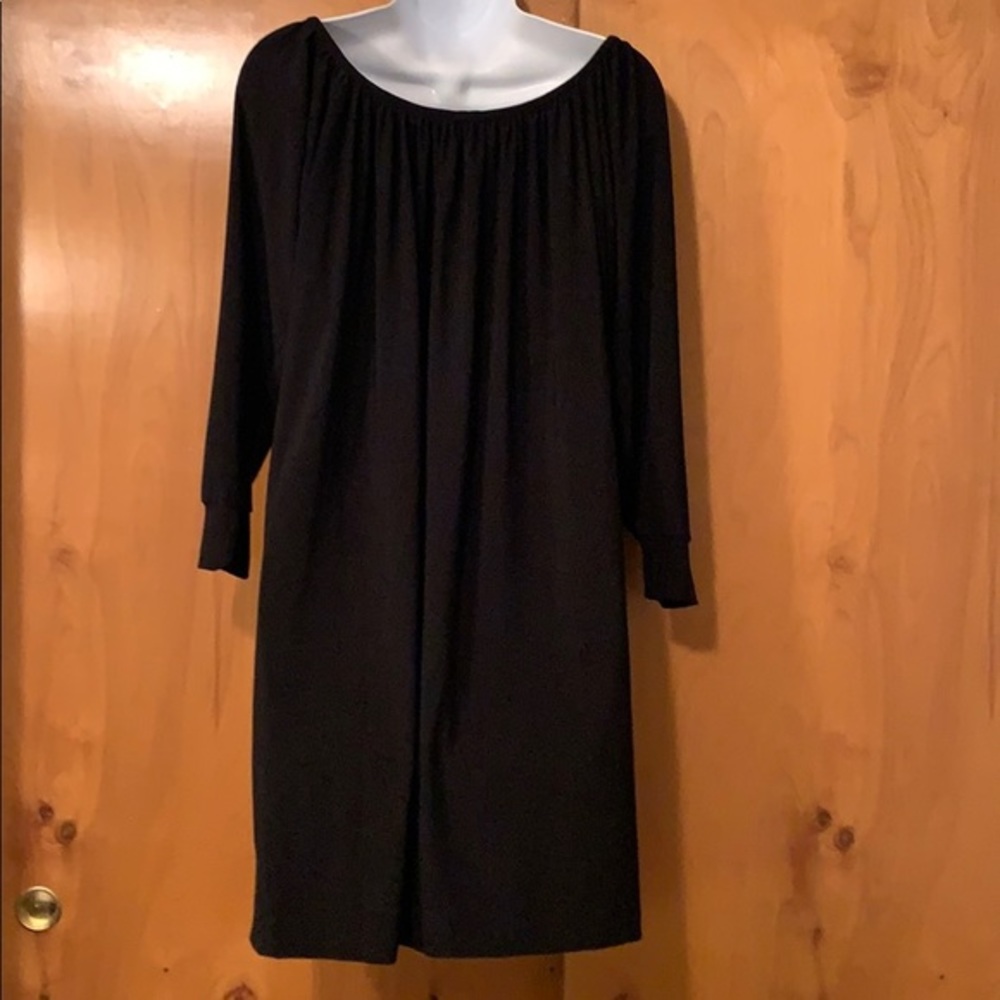 KAMALI KULTURE 3/4 sleeve shirred neckline…